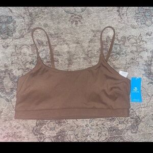 cupshe bikini top brown size large